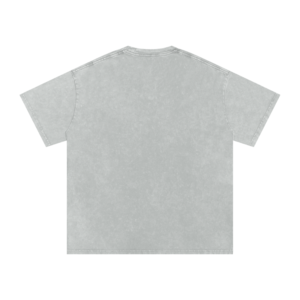 MountainStarGalaxy Unisex Snow Washed Oversized Cotton T-Shirt Light Gray