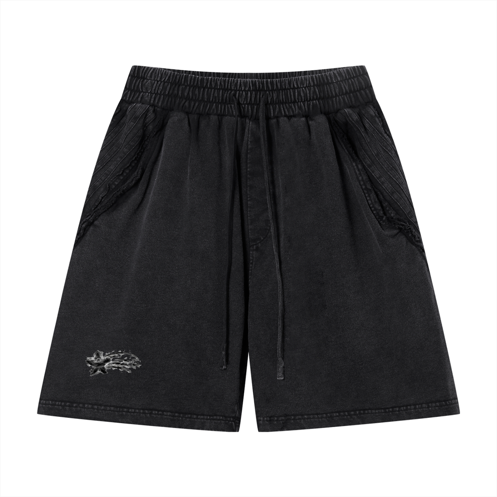 MountainStarGalaxy Vintage Wash Raw Edge Shorts