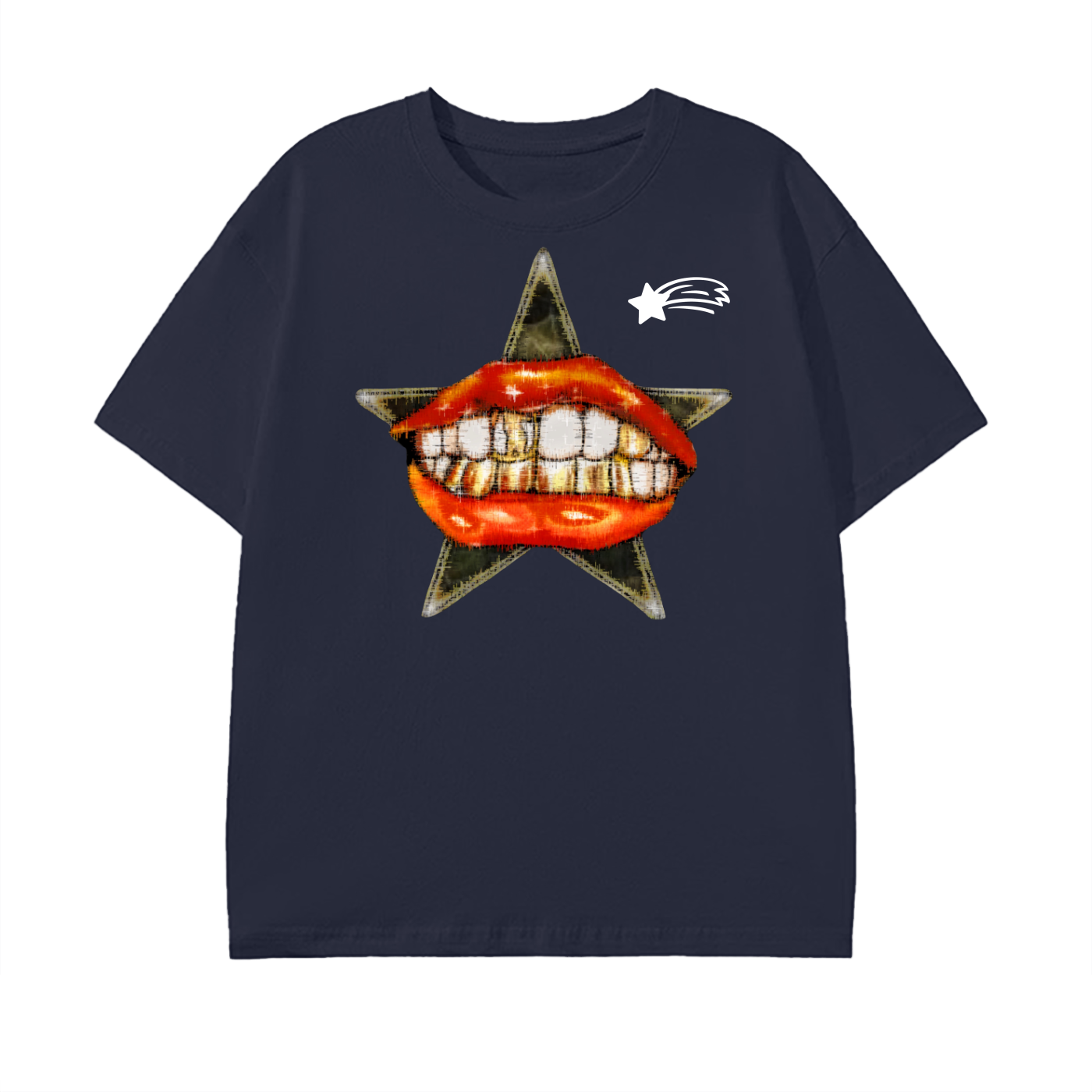 MountainStarGalaxy Pure Cotton Unisex T-Shirt Dark Blue