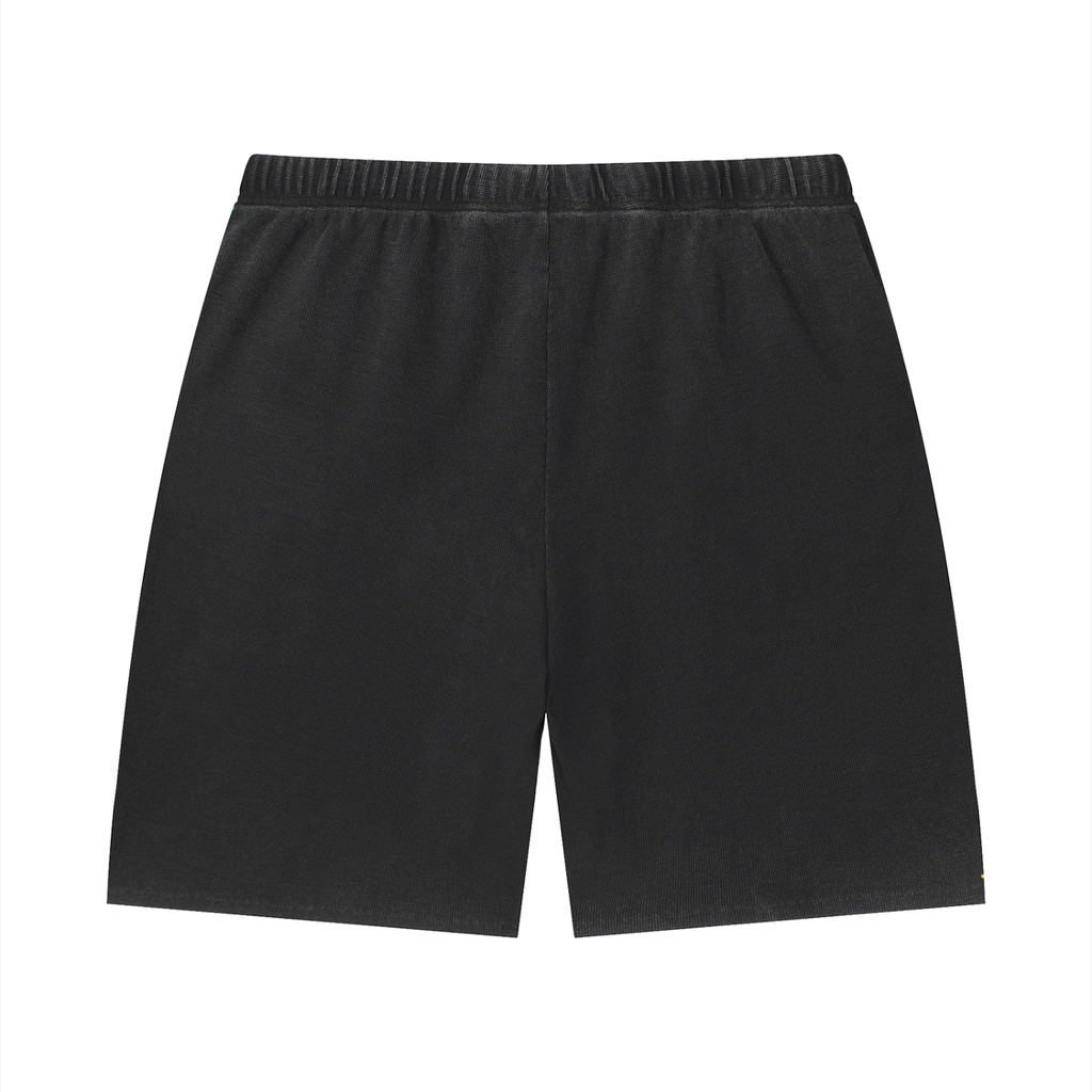 MountainStarGalaxy Unisex Vintage Wash Sunfade Waffle Raw Hem Shorts