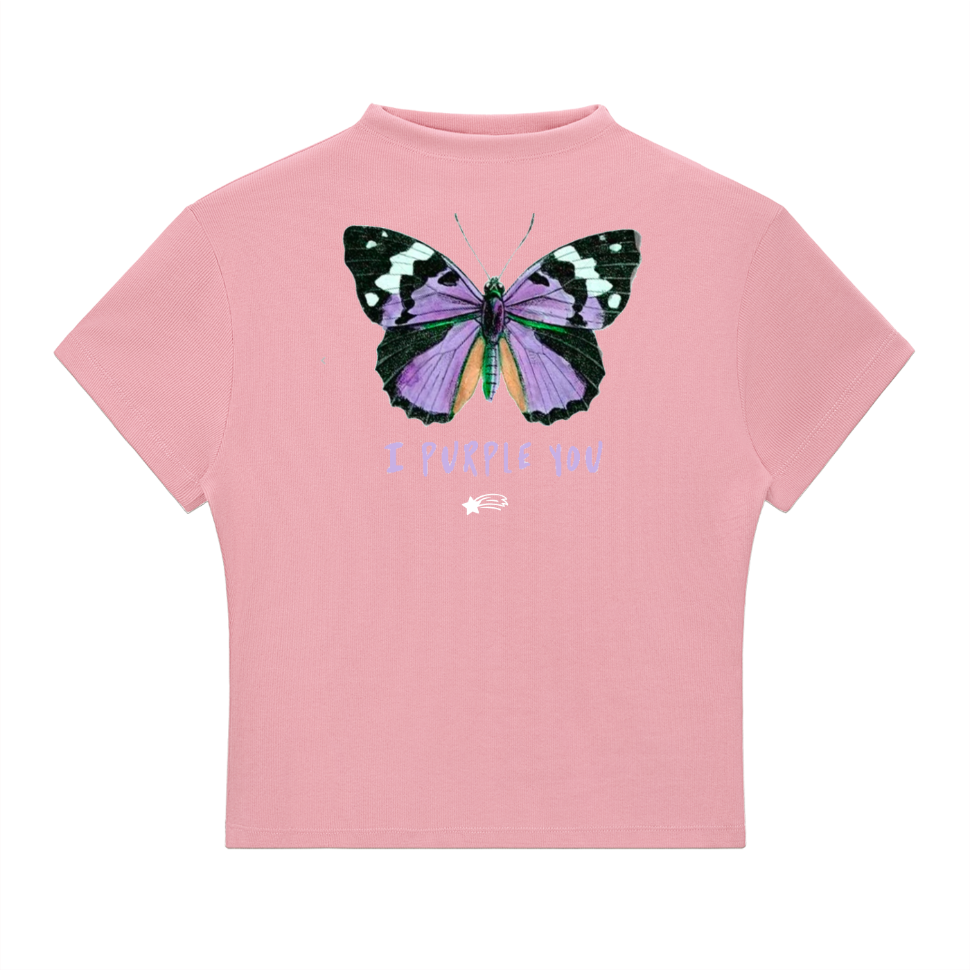 MountainStarGalaxy Women’s Essential Slim Fit Mock Neck T-Shirt Pink