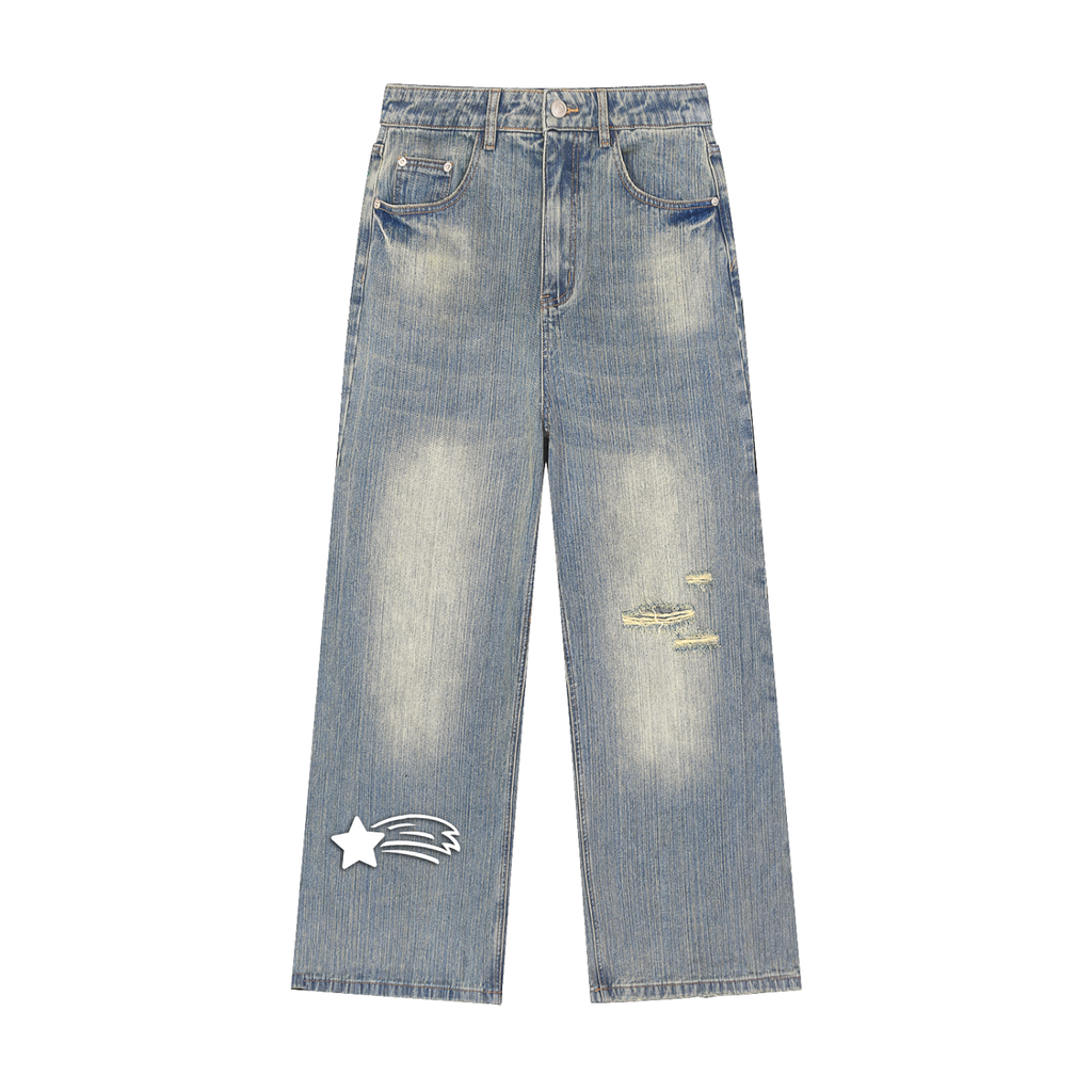 MountainStarGalaxy Vintage Wash Distressed Denim Jeans