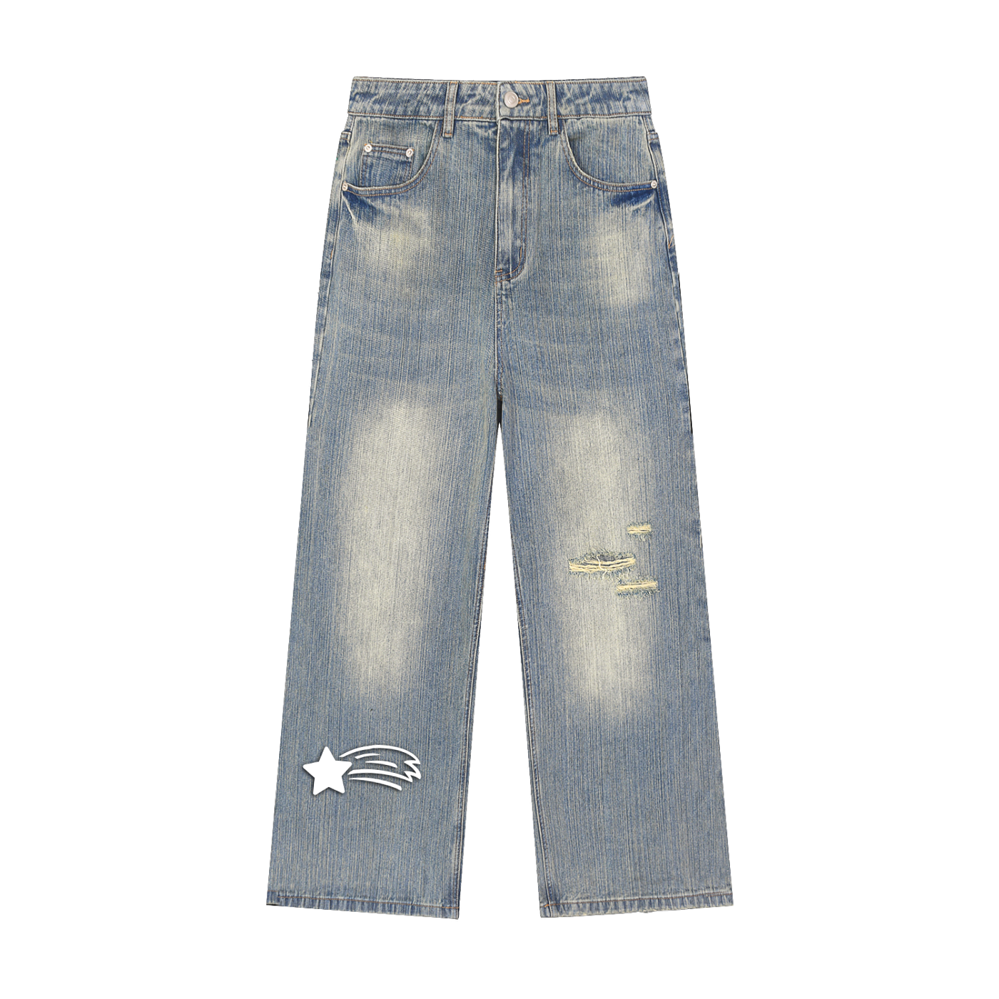 MountainStarGalaxy Vintage Wash Distressed Denim Jeans