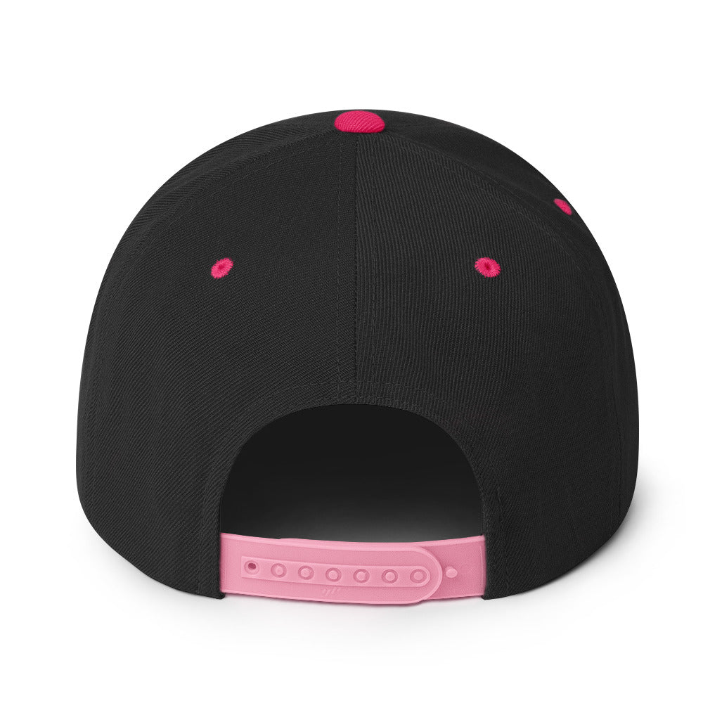 MountainStarGalaxy Snapback Hat Black Neon Pink