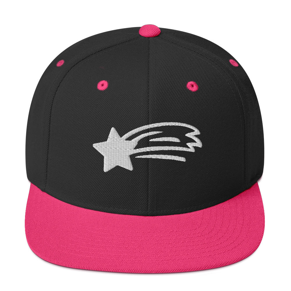 MountainStarGalaxy Snapback Hat Black Neon Pink