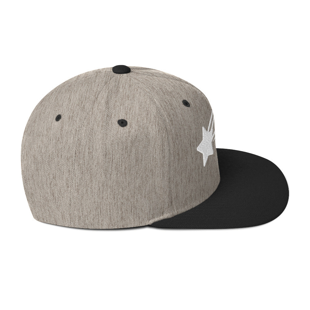 MountainStarGalaxy Snapback Hat Heather Black