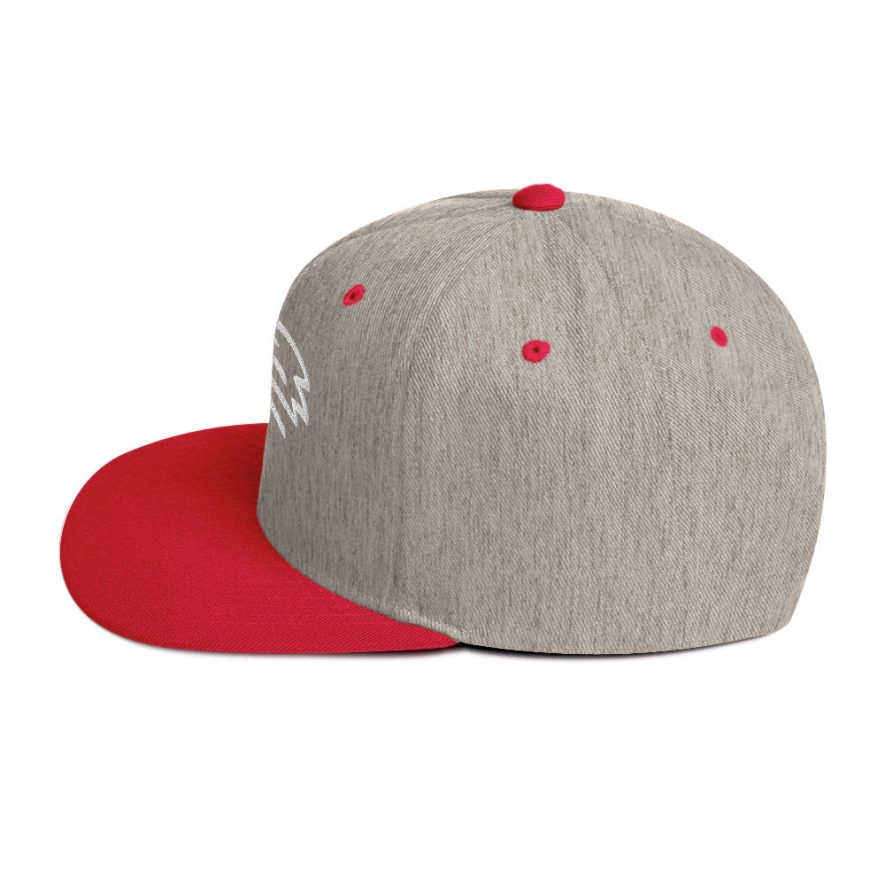 MountainStarGalaxy Snapback Hat Heather Grey Red