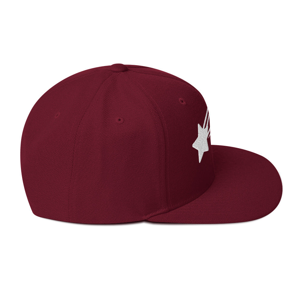 MountainStarGalaxy Snapback Hat Maroon