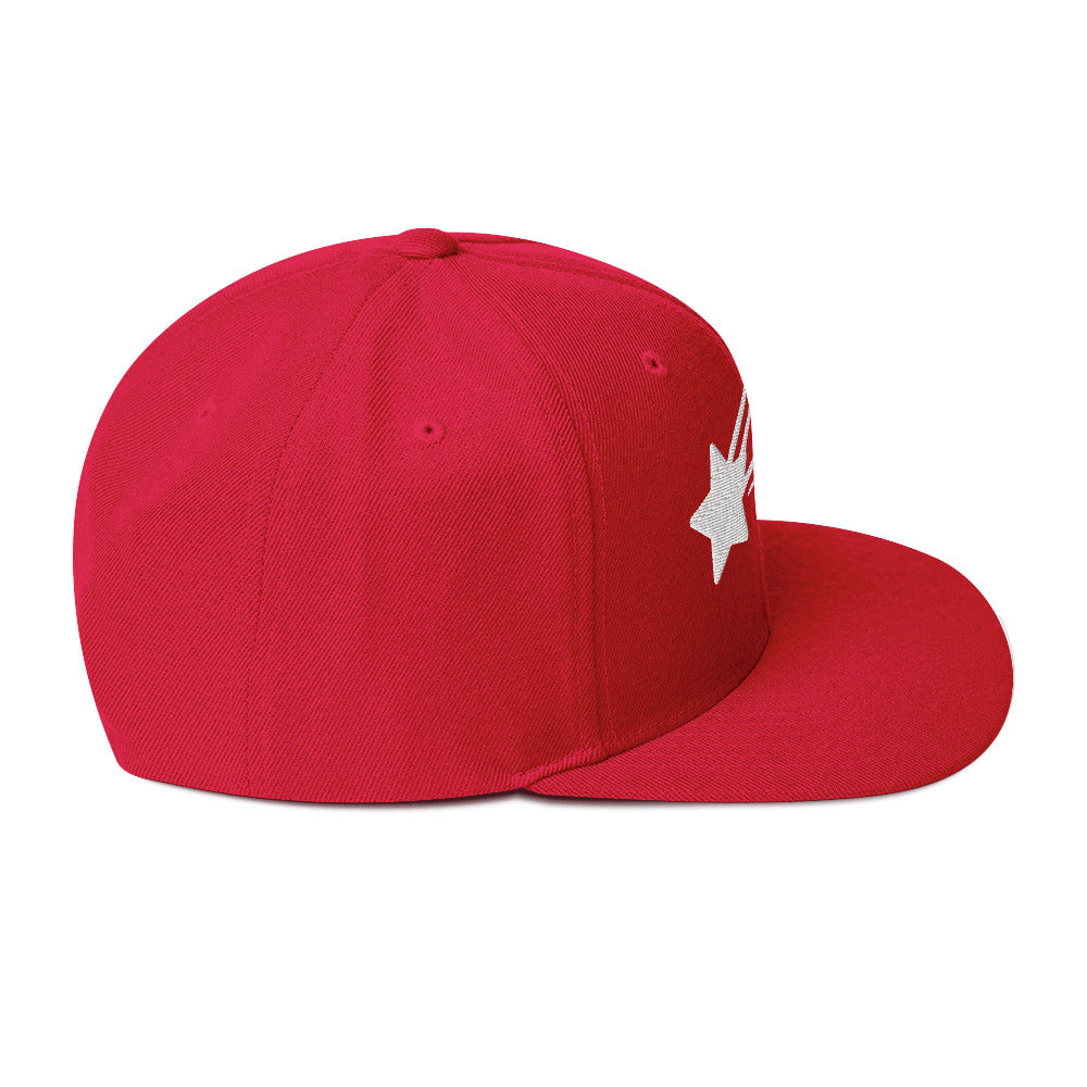 MountainStarGalaxy Snapback Hat Red