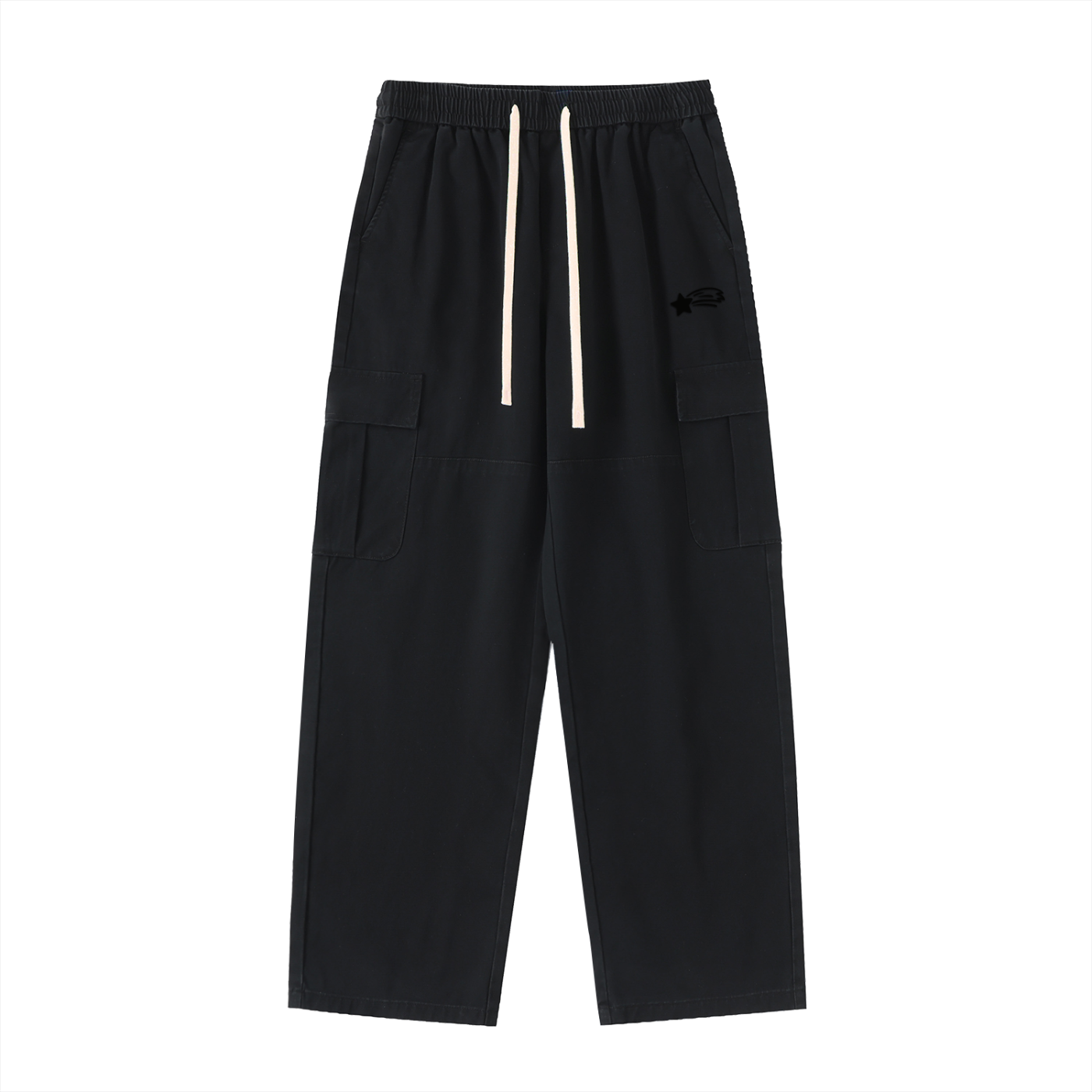 MountainStarGalaxy Men’s Drawstring Waist Straight-Leg Cargo Pants