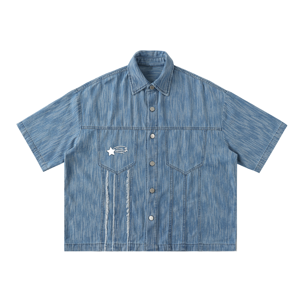 MountainStarGalaxy Distressed Wash Short-Sleeve Shirt