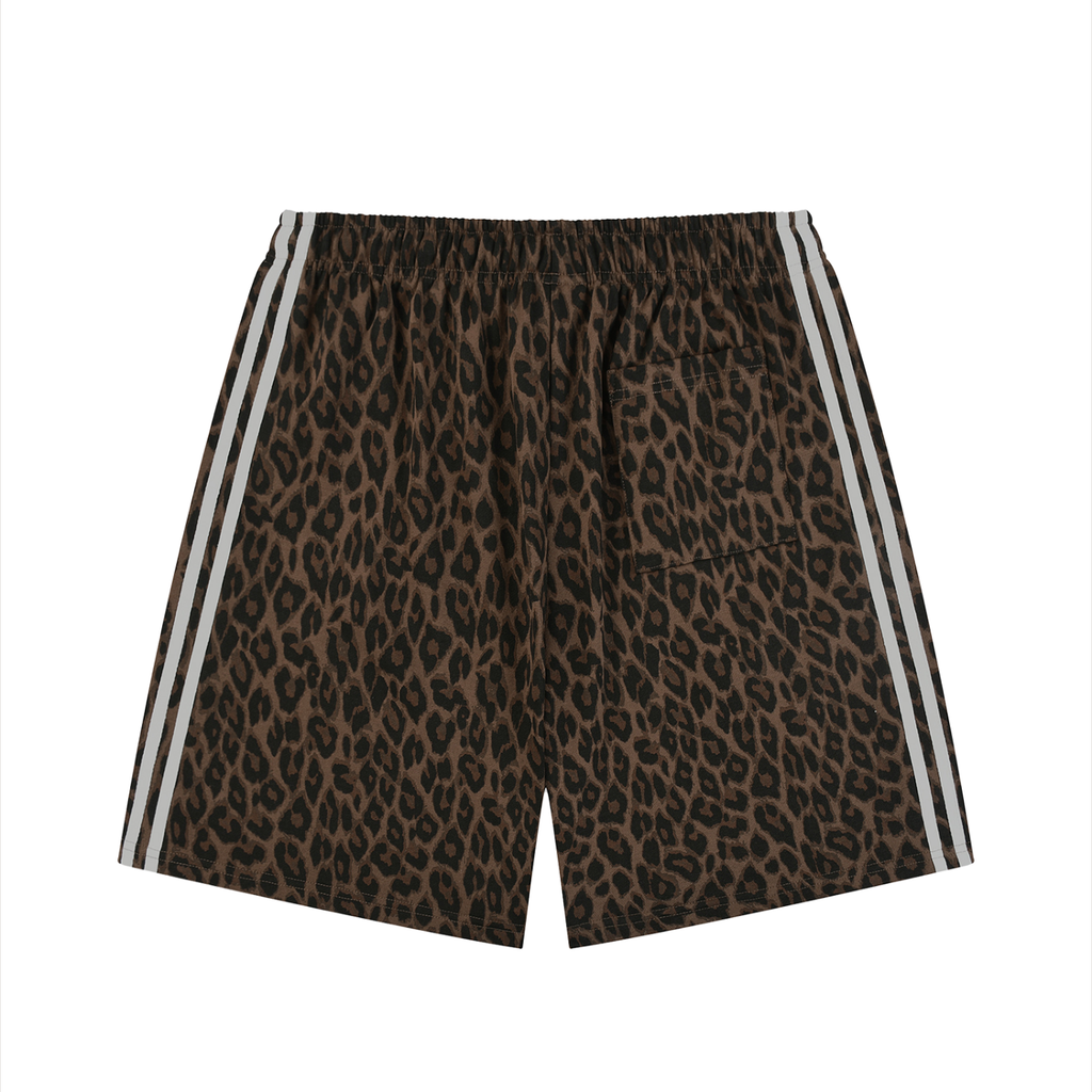 MountainStarGalaxy Unisex Heavyweight Leopard Drawstring Shorts