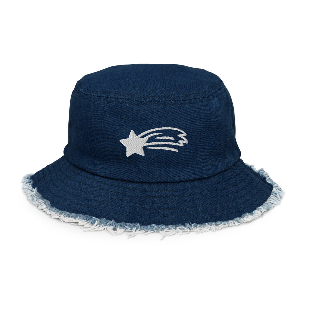 MountainStarGalaxy Distressed Denim Bucket Hat Classic Denim