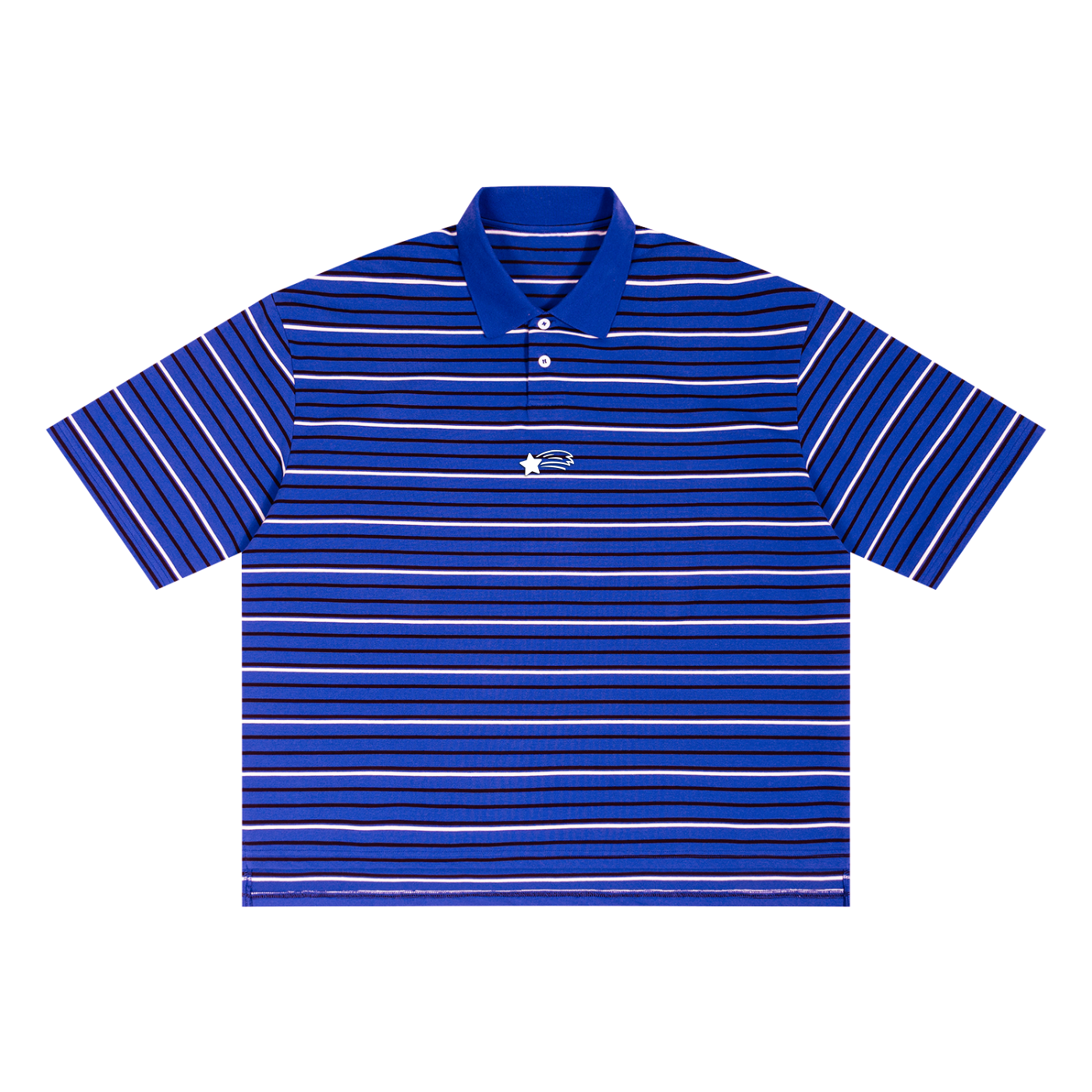 MountainStarGalaxy Unisex Striped Boxy Collared Polo Shirt