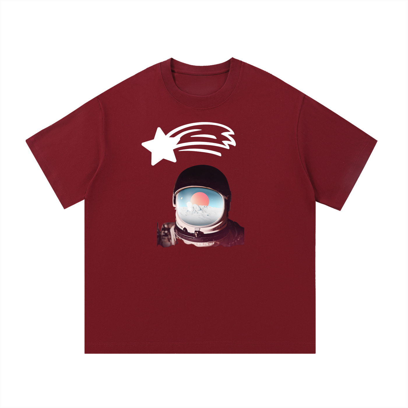 MountainStarGalaxy Unisex Essential Cotton Shirt Wine Red