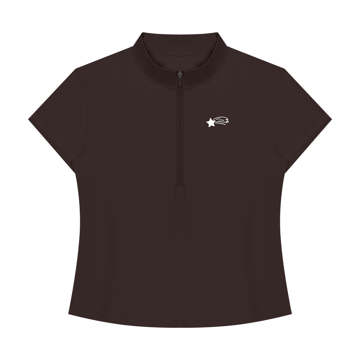 MountainStarGalaxy Women's Yoga Quarter-Zip Mock Neck T-Shirt