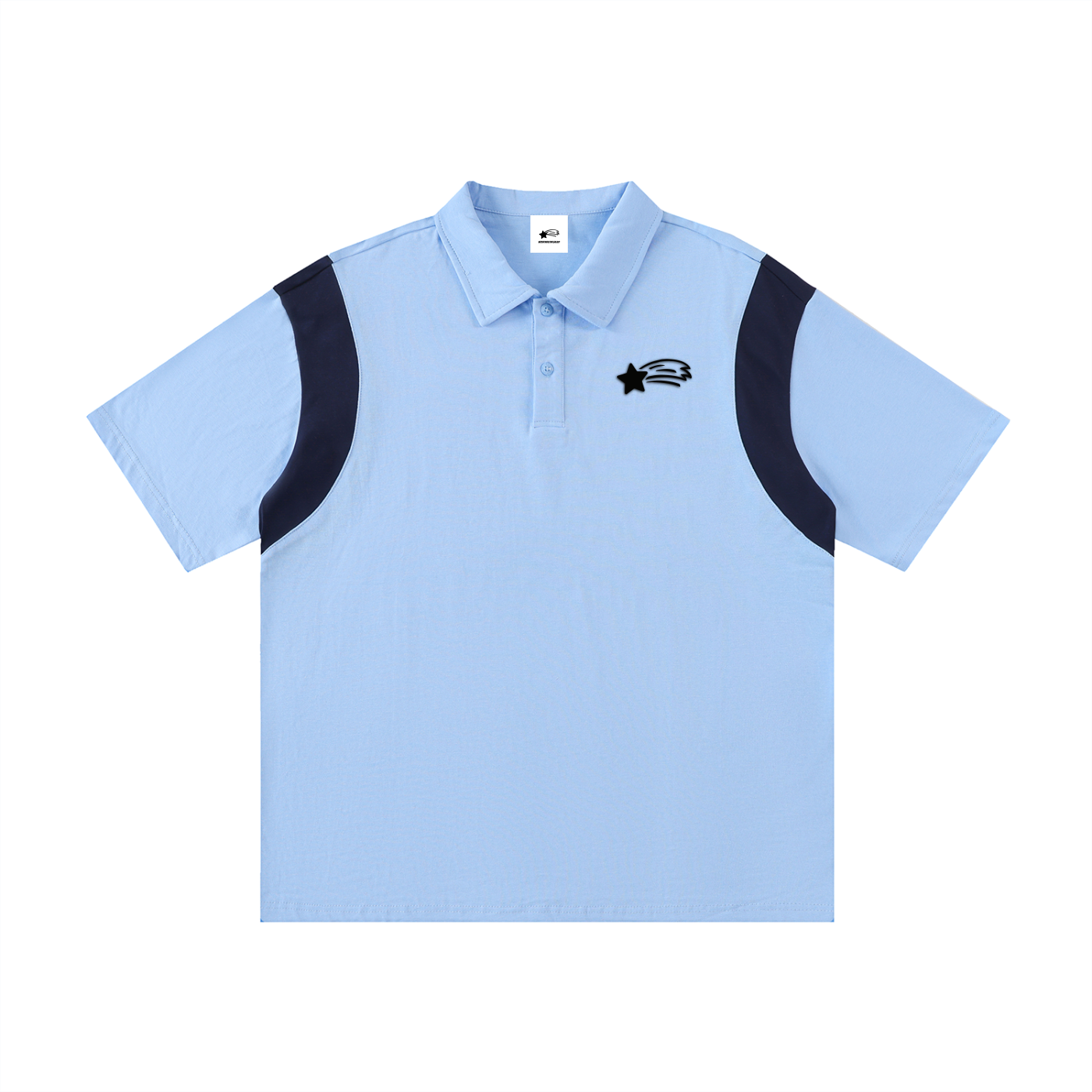 MountainStarGalaxy Unisex Cotton Contrast Panel Polo Shirt