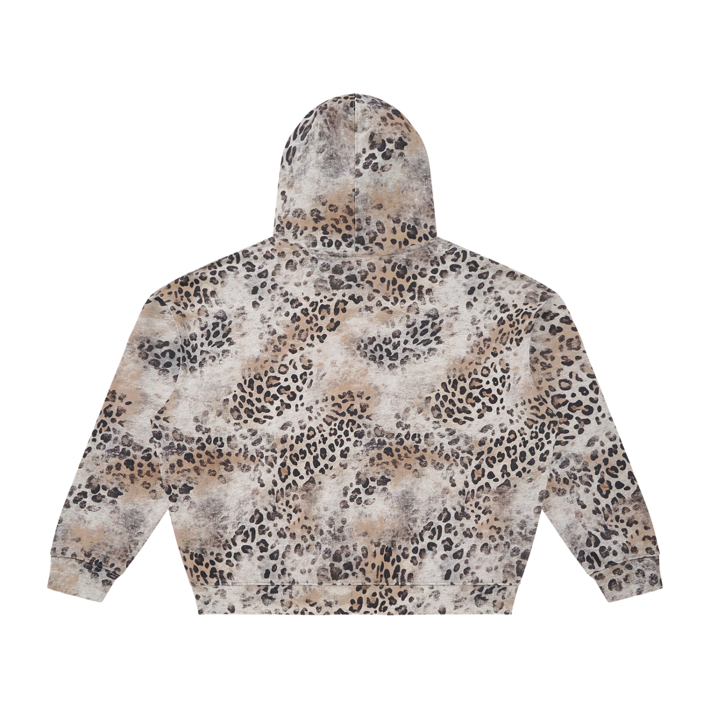 MountainStarGalaxy Vintage Wash Leopard Full Zip Hoodie
