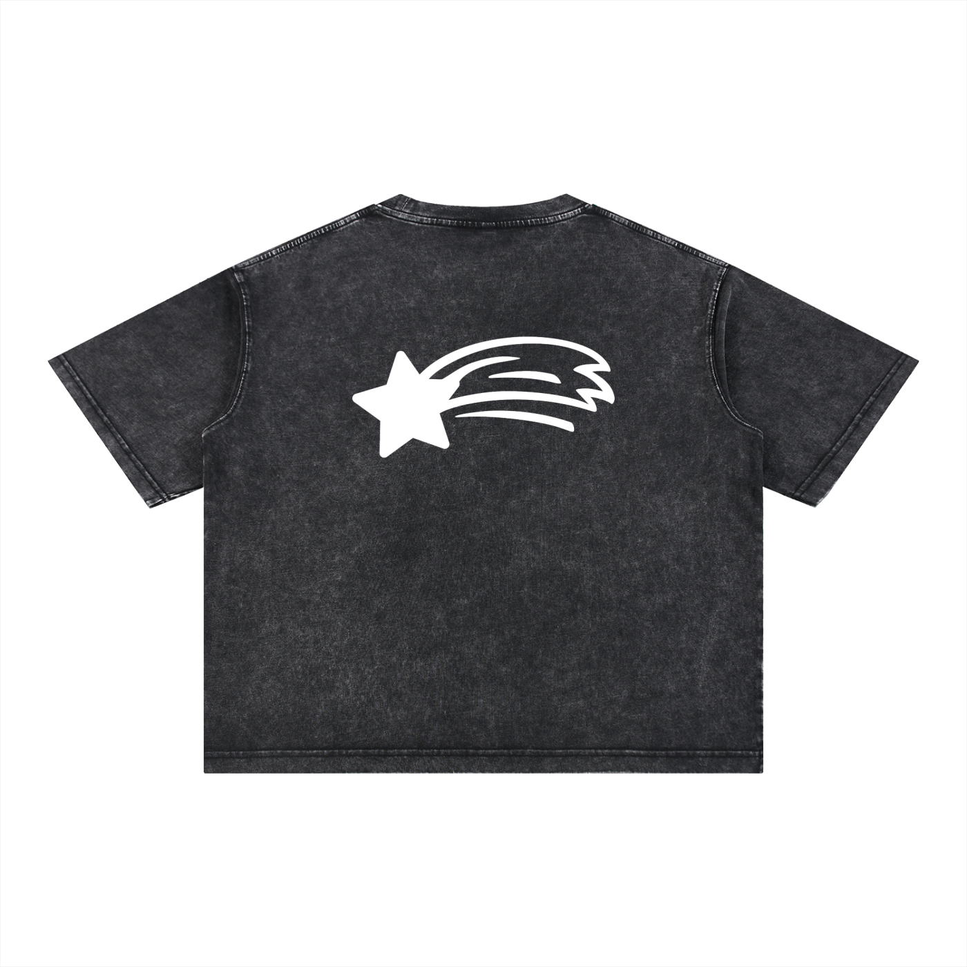 MountainStarGalaxy Mineral Wash Boxy Cotton T-Shirt Black