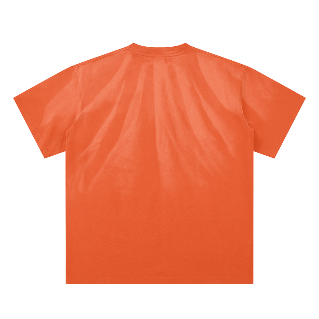 MountainStarGalaxy Unisex Hand-Scrunched Sun Fade Shirt Sweet Orange