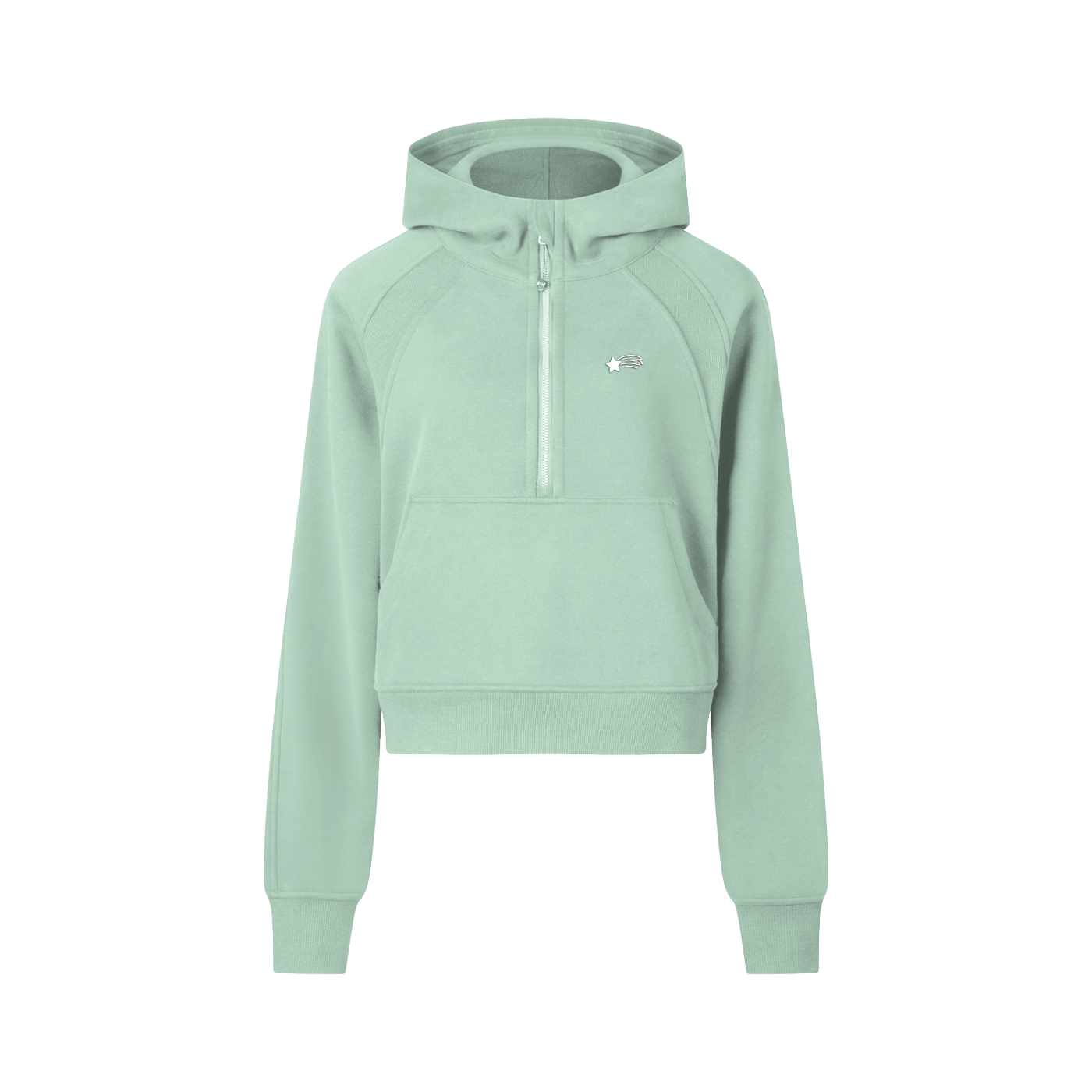MountainStarGalaxy Women’s Cropped Half-Zip Fitness Hoodie