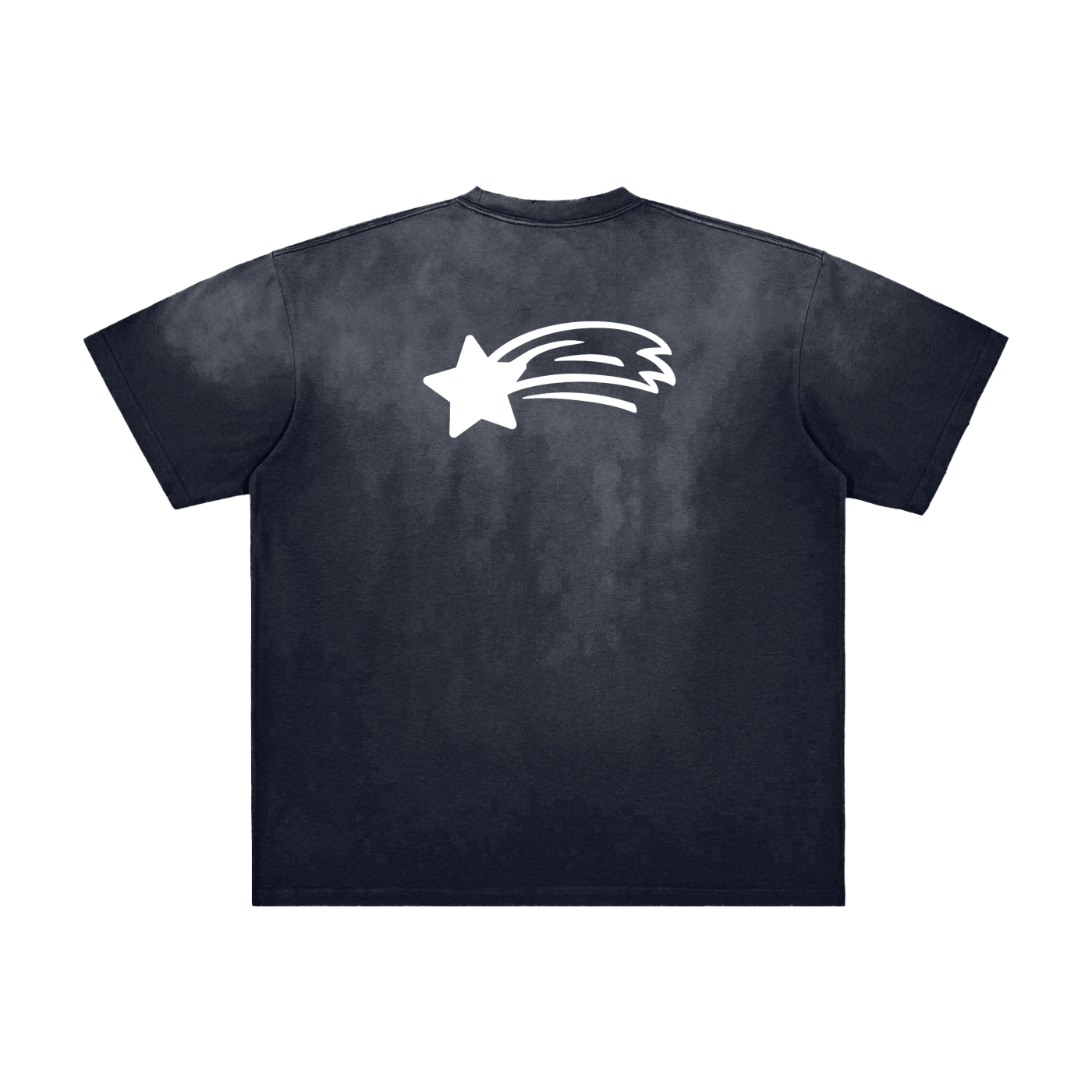 MountainStarGalaxy Unisex Vintage Washed Frayed Shirt Blue Gray