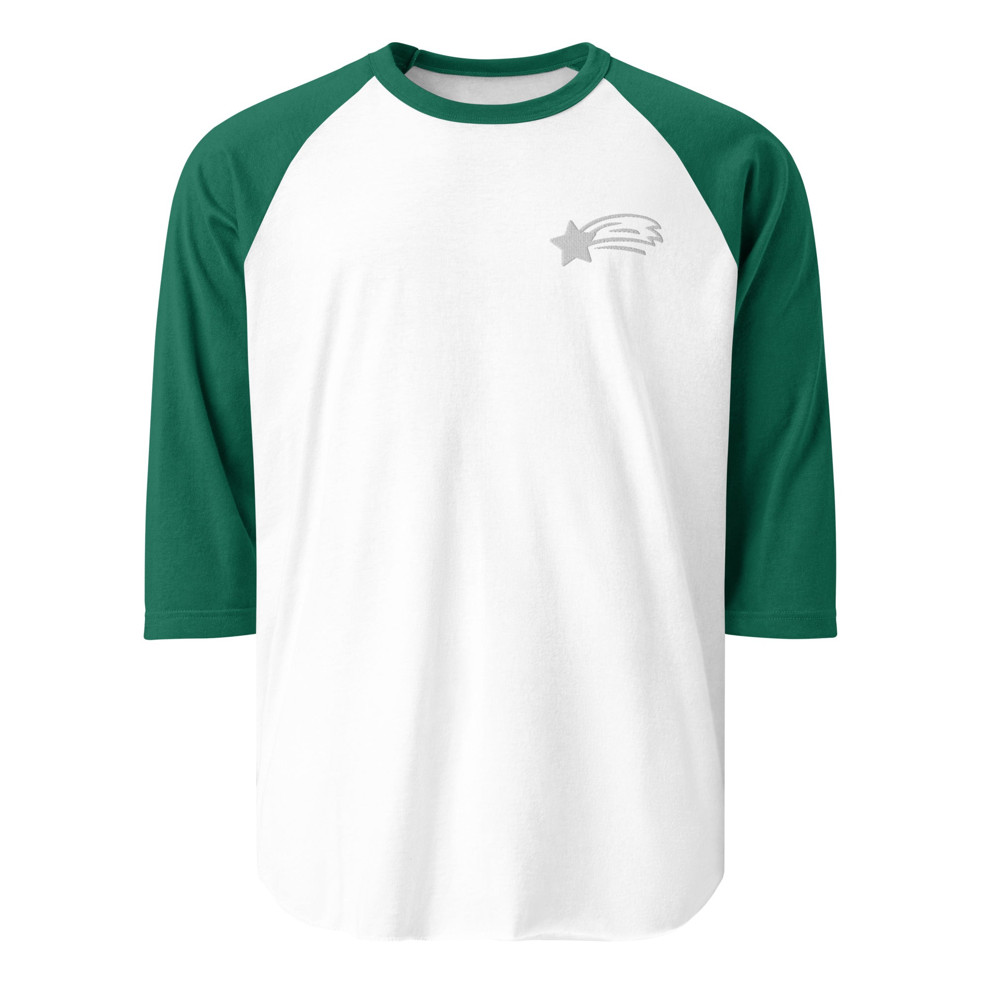 MountainStarGalaxy Unisex 3/4 Sleeve Raglan Shirt White Kelly