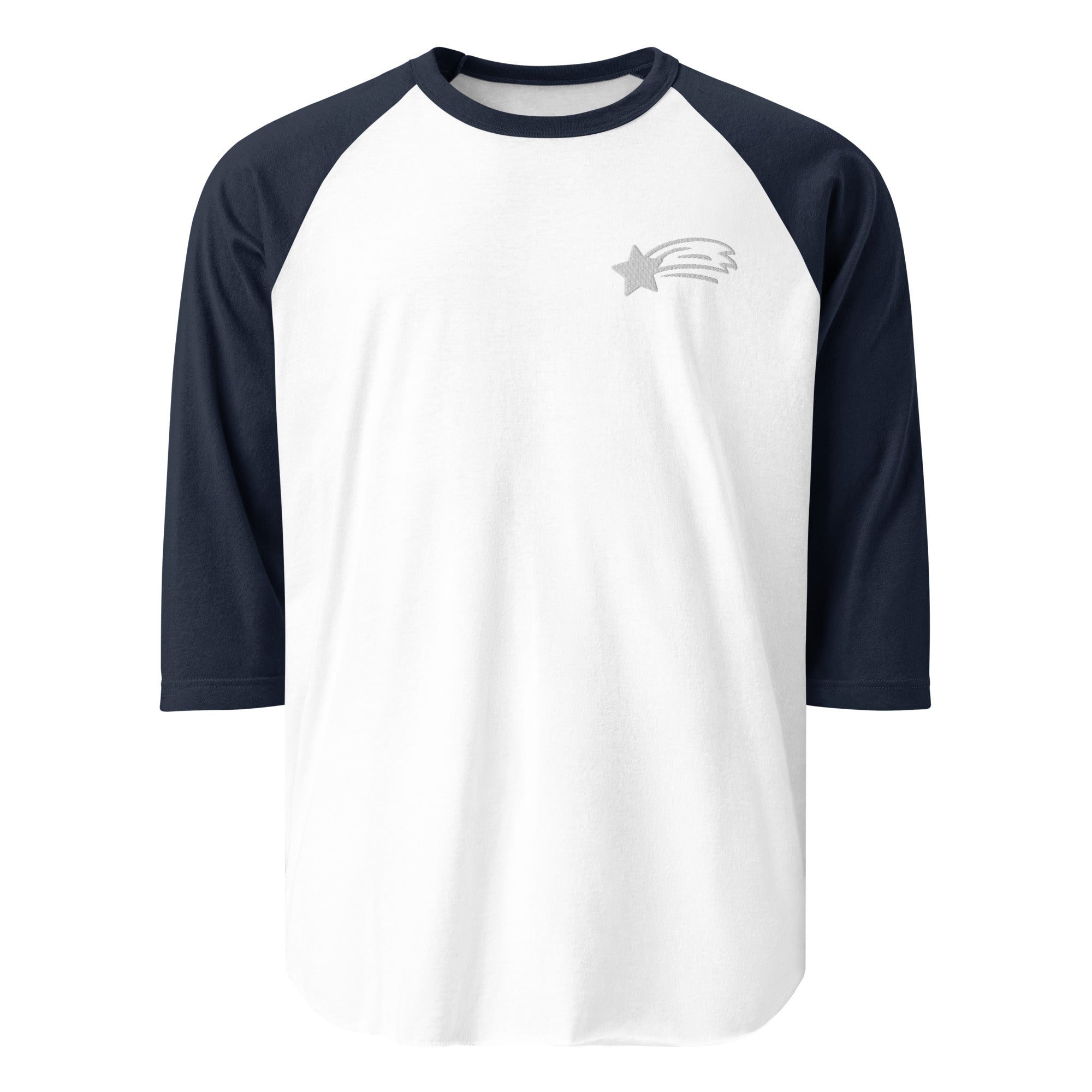 MountainStarGalaxy Unisex 3/4 Sleeve Raglan Shirt White Navy