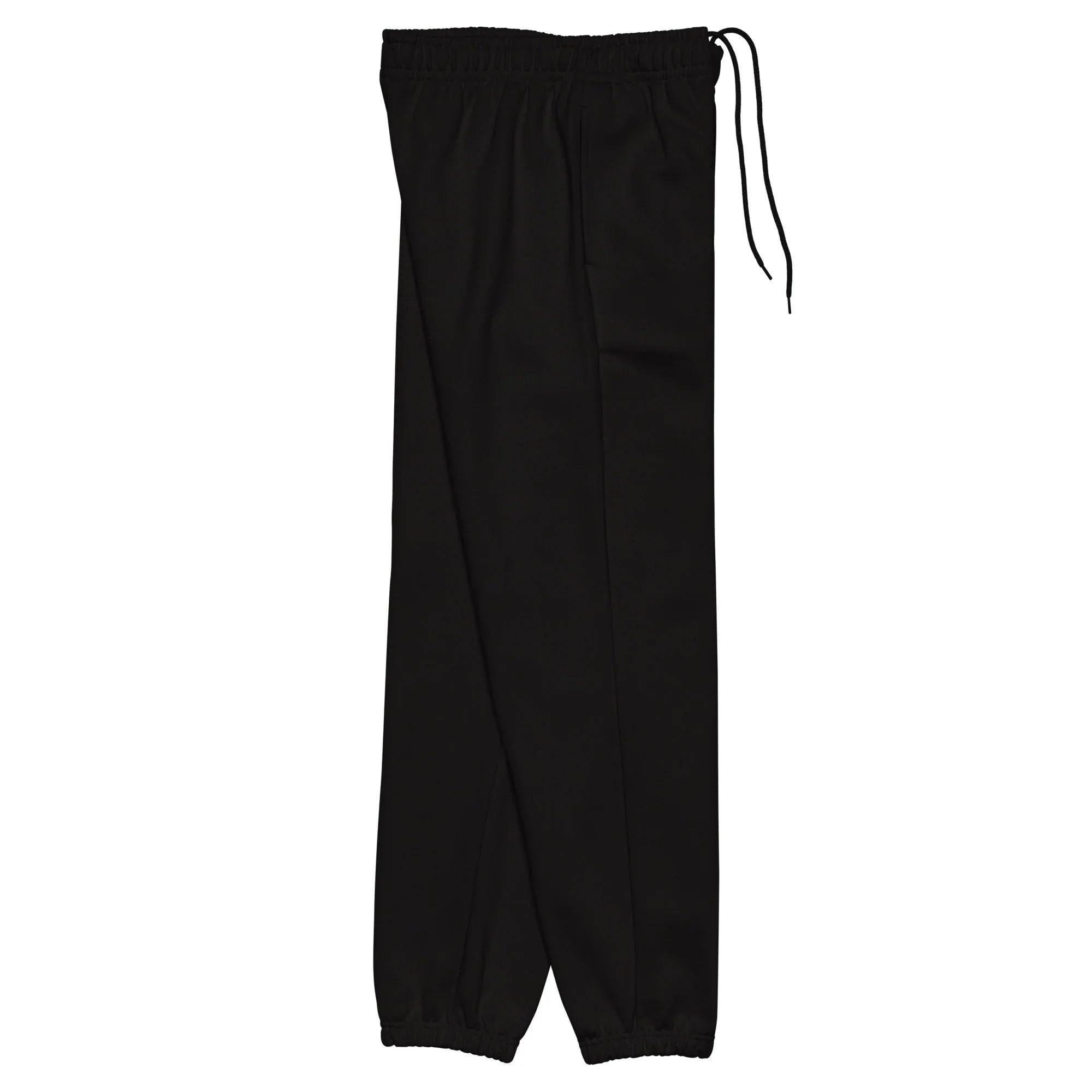 Unisex black heavyweight sweatpants with elastic cuffs, MountainStarGalaxy apparel