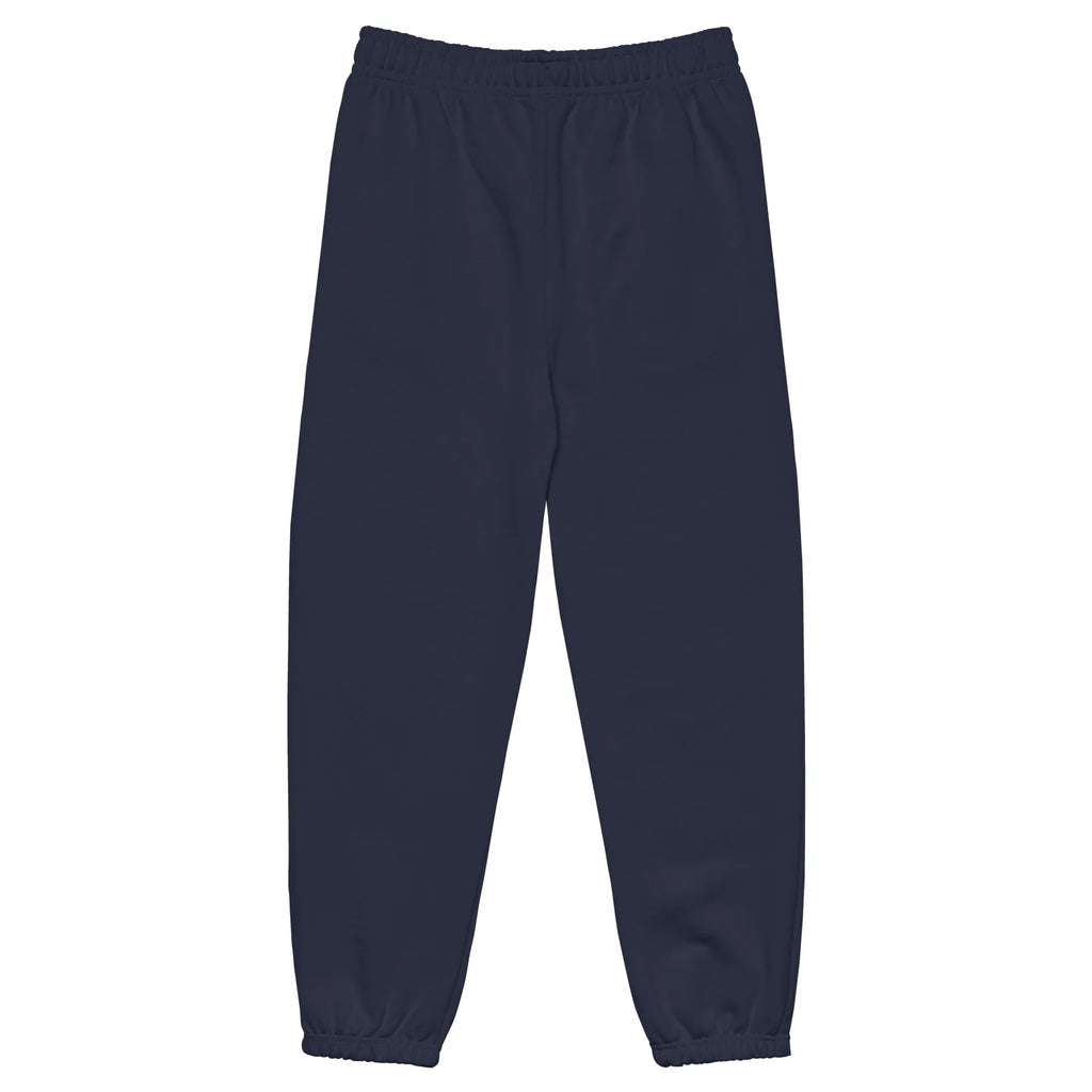 MountainStarGalaxy unisex heavyweight navy sweatpants, back view, elastic waist and cuffs