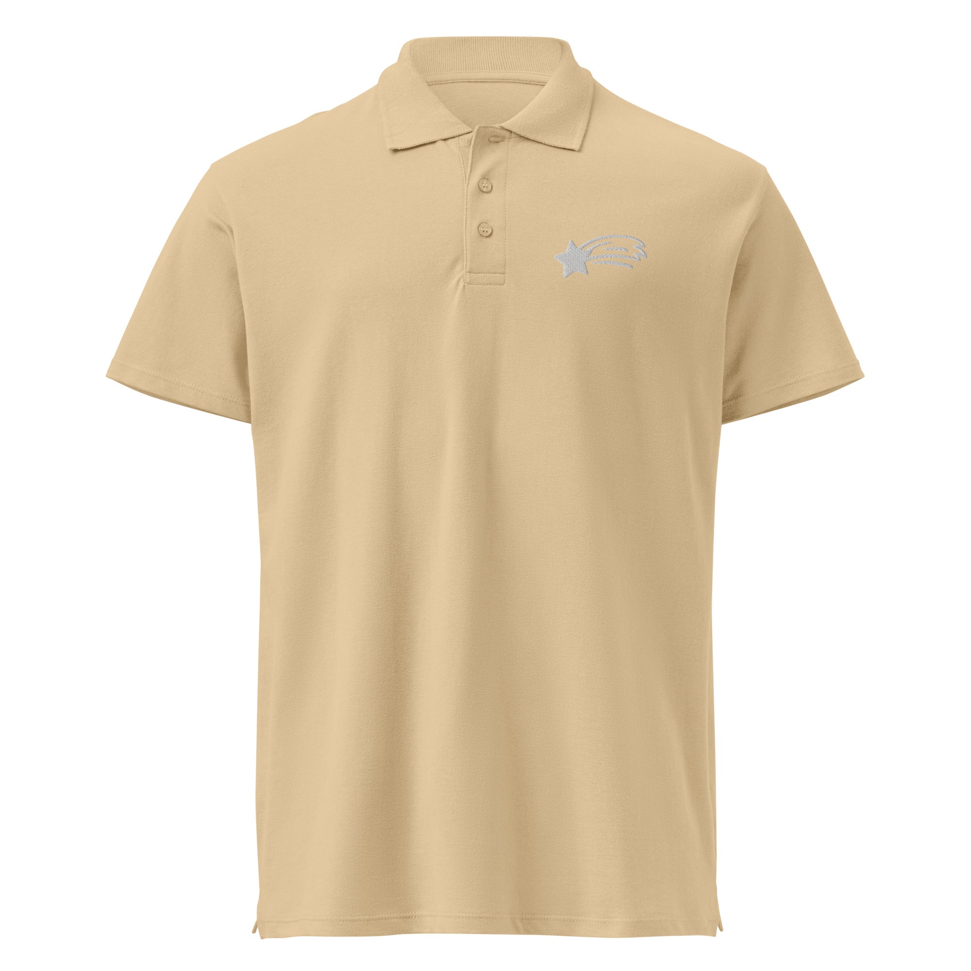 MountainStarGalaxy Unisex Premium Pique Polo Shirt Sand