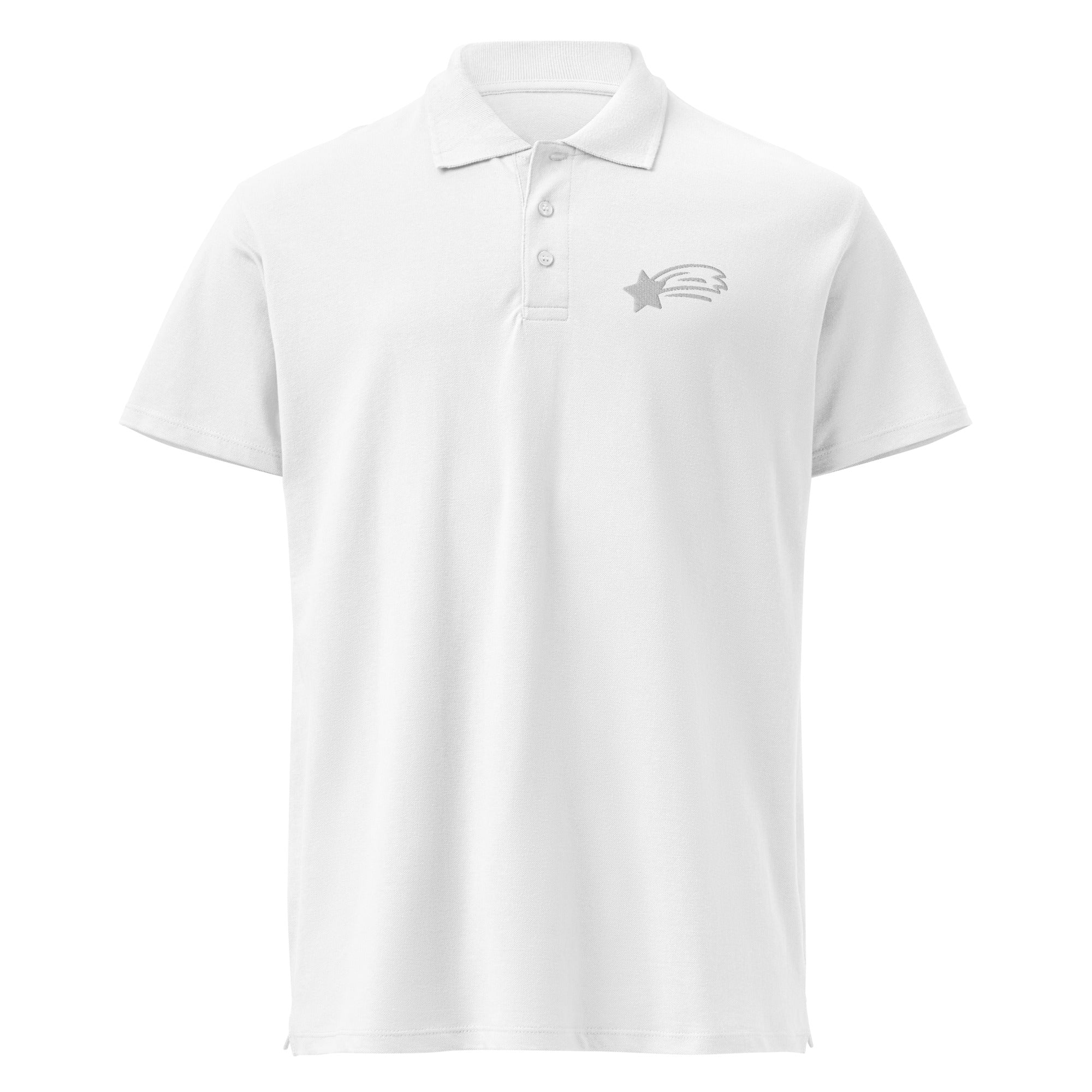MountainStarGalaxy Unisex Premium Pique Polo Shirt White